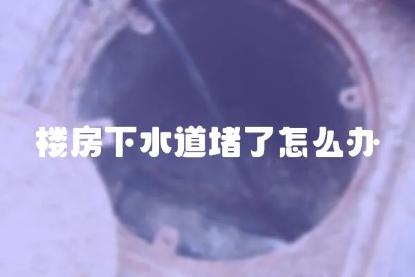 樓房下水道堵了怎么辦