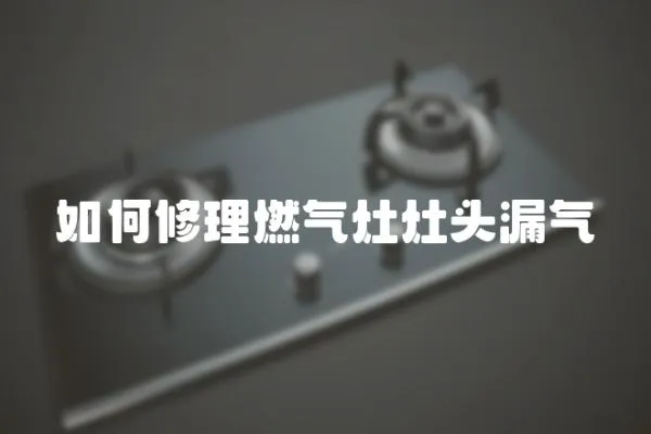 如何修理燃氣灶灶頭漏氣