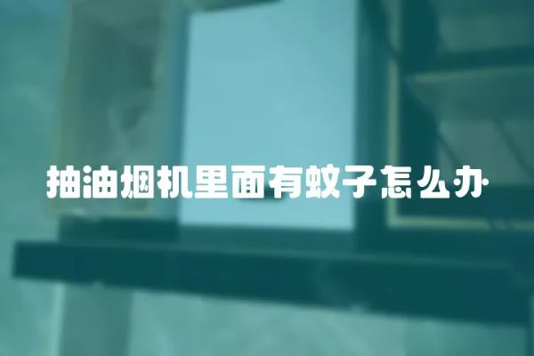 抽油煙機里面有蚊子怎么辦