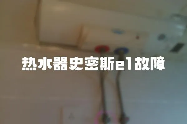 熱水器史密斯e1故障
