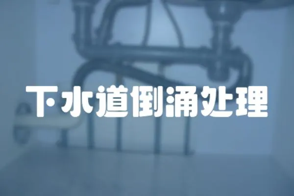 下水道倒涌處理