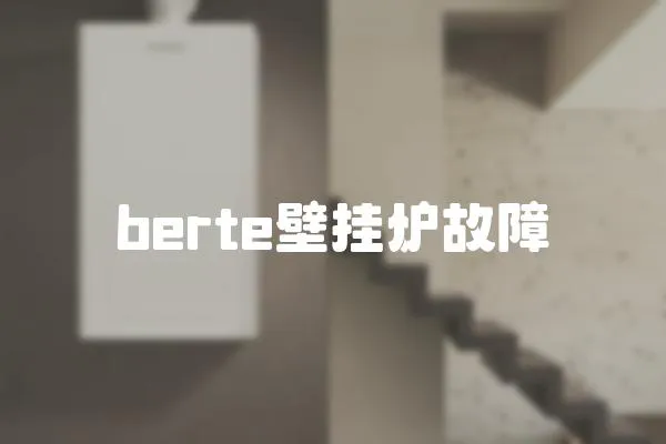 berte壁掛爐故障