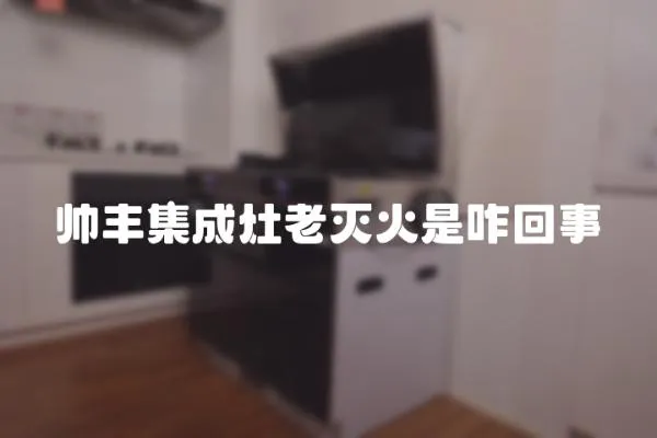 帥豐集成灶老滅火是咋回事