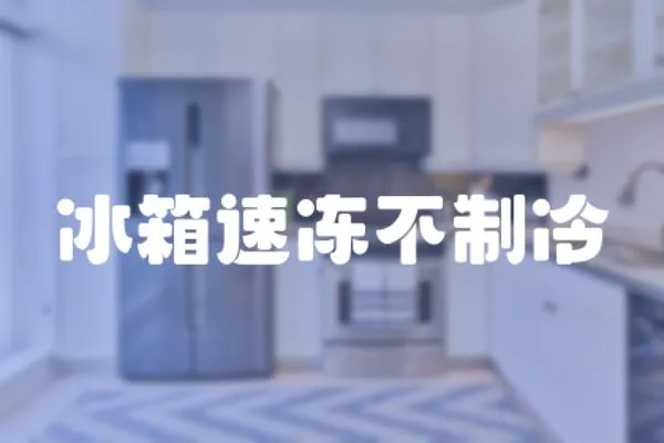 冰箱速凍不制冷