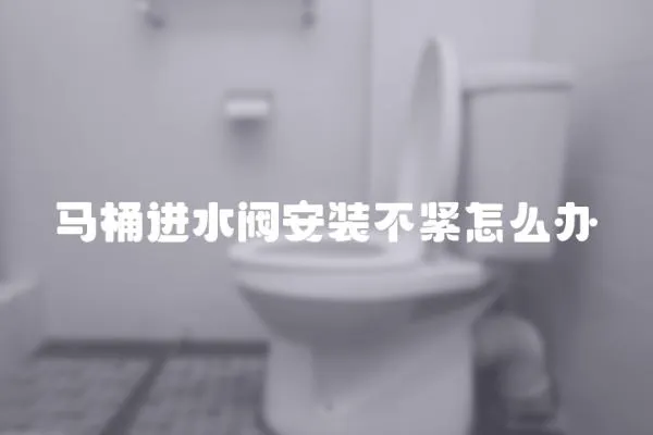 馬桶進水閥安裝不緊怎么辦
