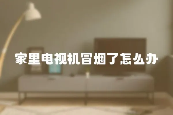 家里電視機(jī)冒煙了怎么辦