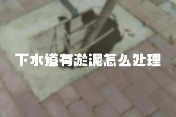 下水道有淤泥怎么處理