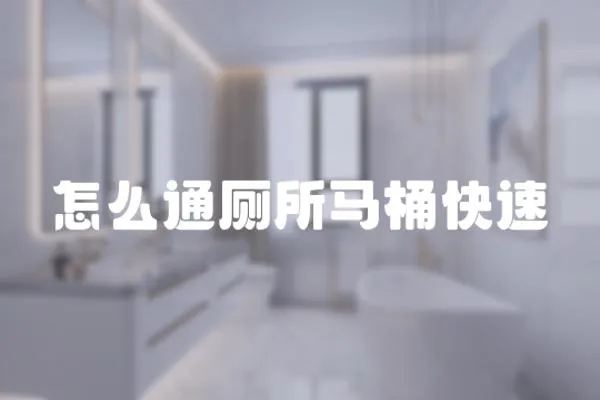 怎么通廁所馬桶快速