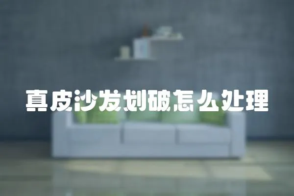 真皮沙發劃破怎么處理