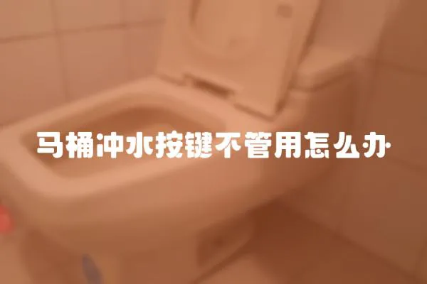 馬桶沖水按鍵不管用怎么辦