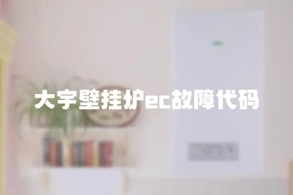 大宇壁掛爐ec故障代碼