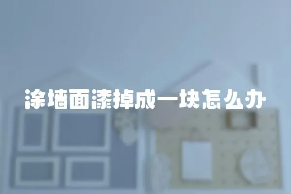 涂墻面漆掉成一塊怎么辦