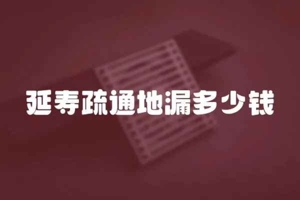 延壽疏通地漏多少錢
