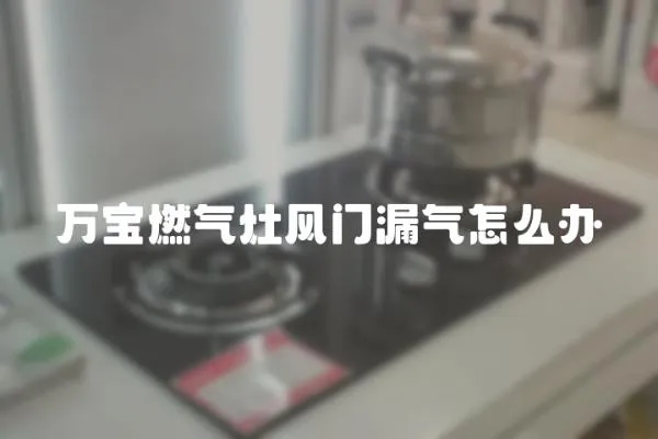 萬寶燃氣灶風門漏氣怎么辦