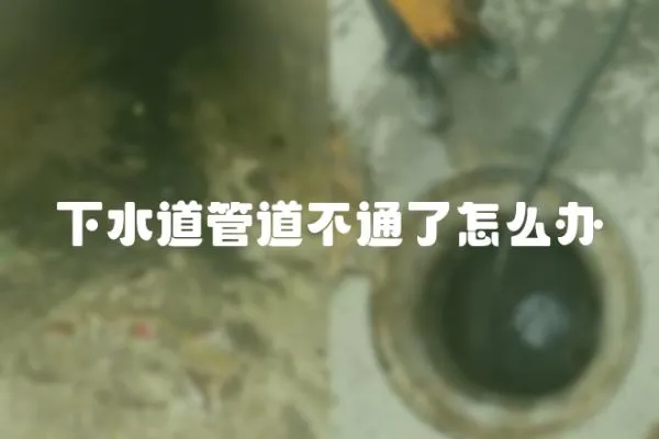 下水道管道不通了怎么辦