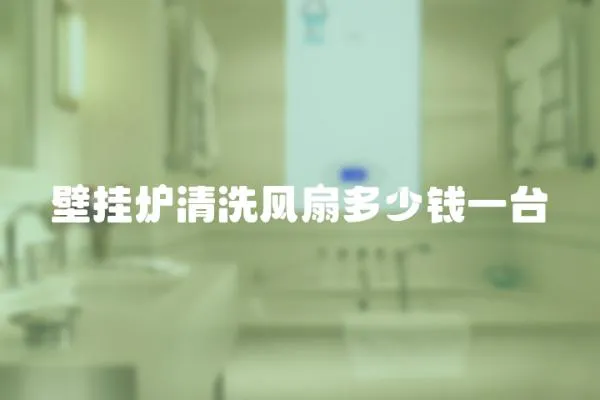 壁掛爐清洗風扇多少錢一臺