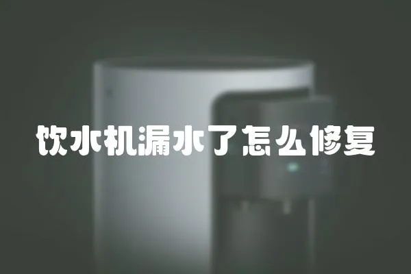 飲水機漏水了怎么修復