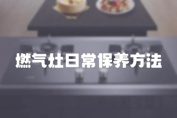 燃?xì)庠钊粘１ｐB(yǎng)方法