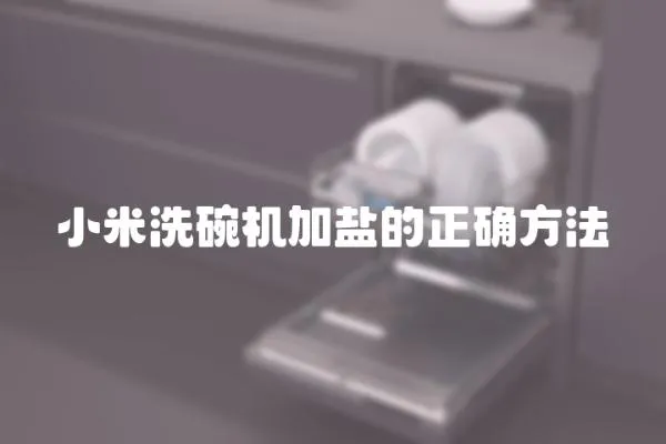 小米洗碗機加鹽的正確方法