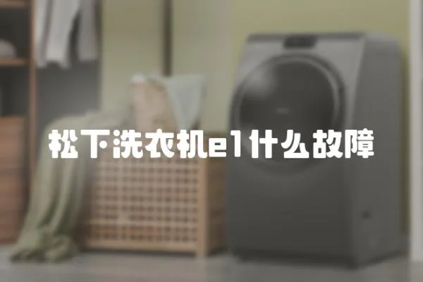 松下洗衣機e1什么故障