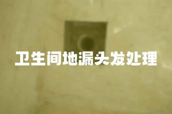 衛生間地漏頭發處理