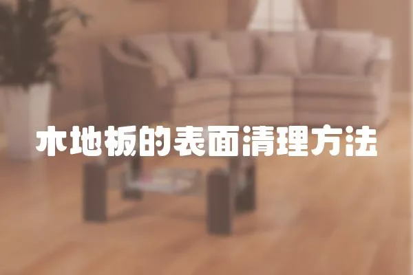 木地板的表面清理方法