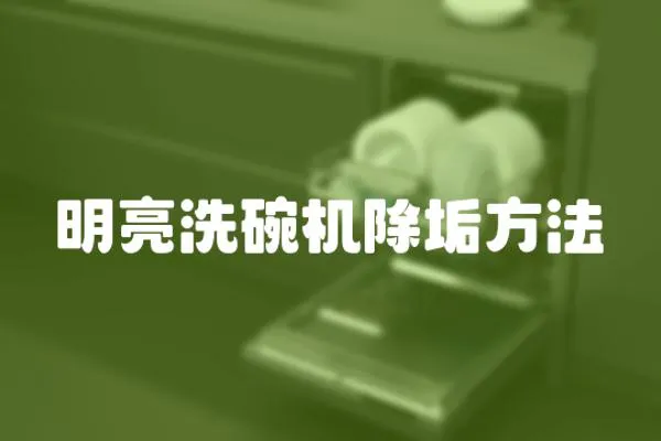 明亮洗碗機除垢方法