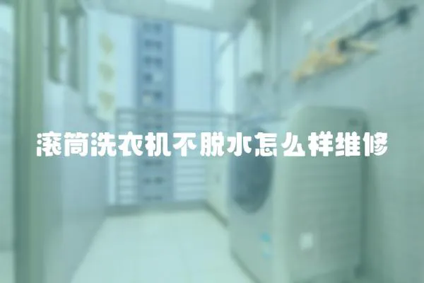 滾筒洗衣機不脫水怎么樣維修