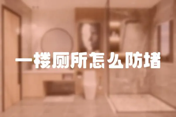 一樓廁所怎么防堵