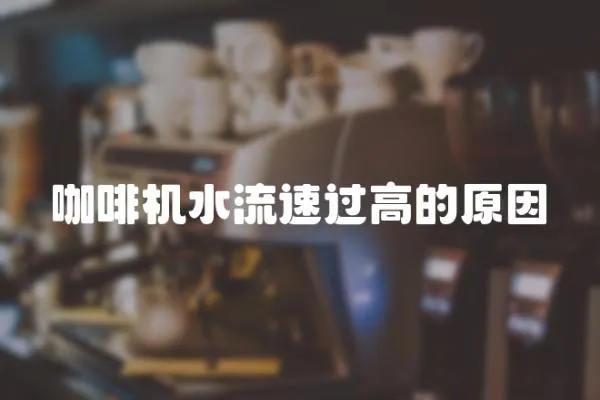咖啡機水流速過高的原因