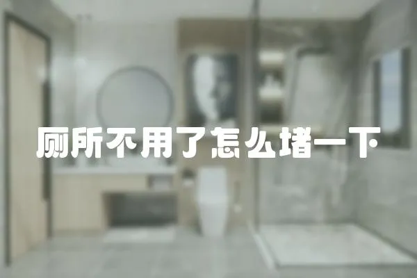 廁所不用了怎么堵一下