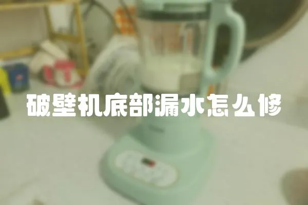 破壁機底部漏水怎么修