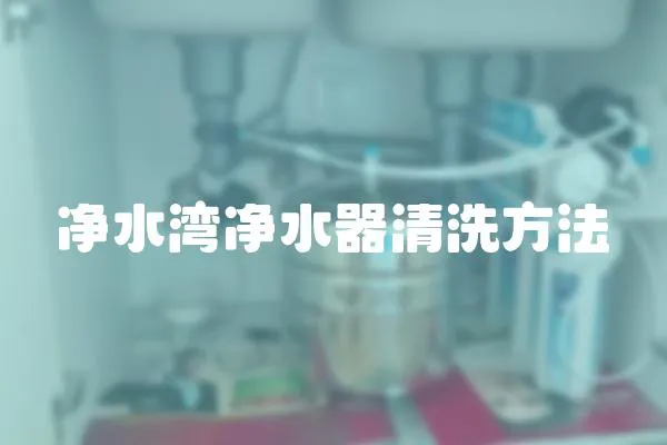 净水湾净水器清洗方法