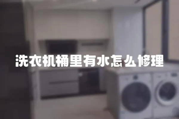 洗衣機桶里有水怎么修理
