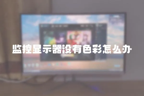 監控顯示器沒有色彩怎么辦