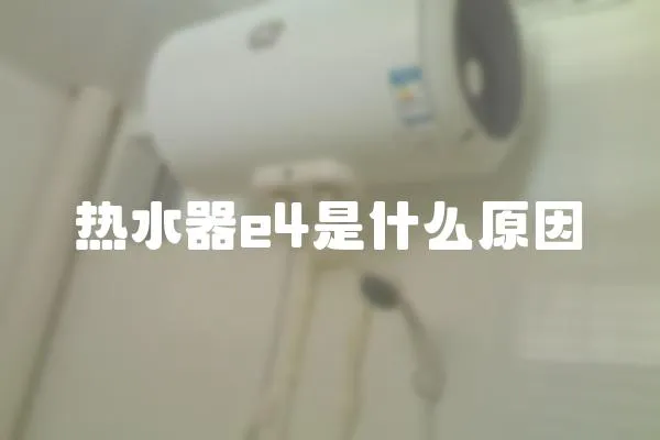 熱水器e4是什么原因