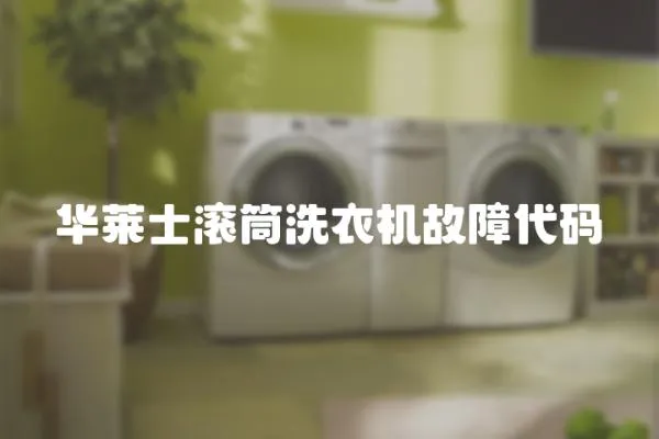 華萊士滾筒洗衣機故障代碼