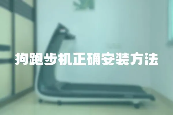 狗跑步機正確安裝方法