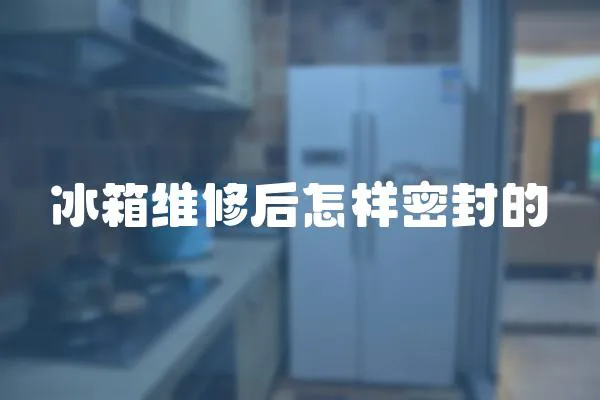 冰箱維修后怎樣密封的