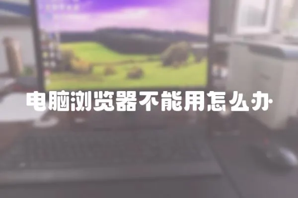 電腦瀏覽器不能用怎么辦