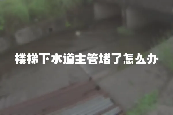 樓梯下水道主管堵了怎么辦