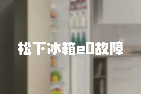 松下冰箱e0故障