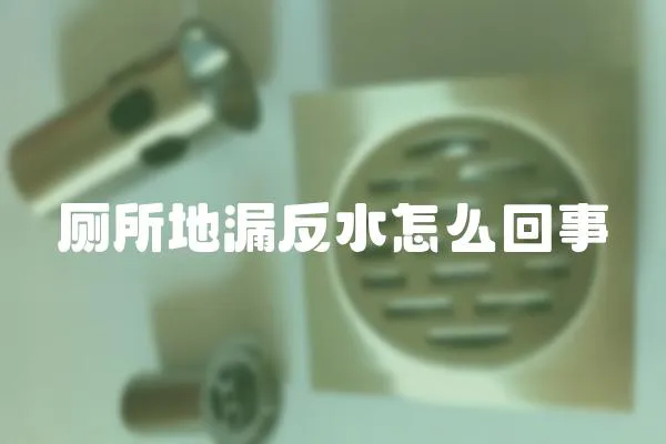 廁所地漏反水怎么回事
