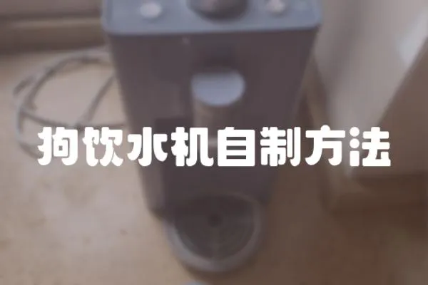 狗飲水機自制方法