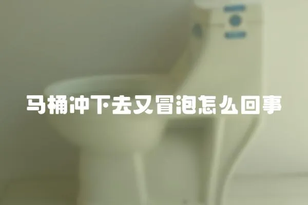 馬桶沖下去又冒泡怎么回事