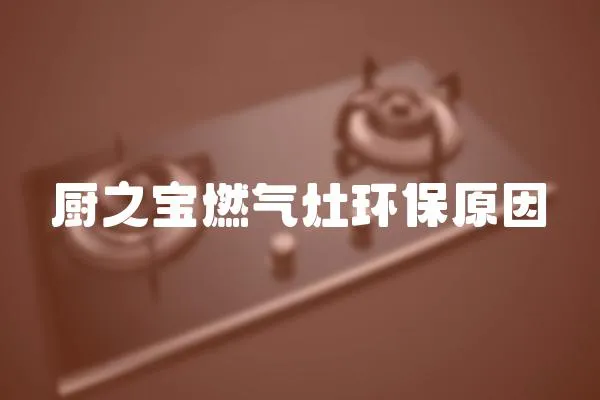 廚之寶燃氣灶環保原因