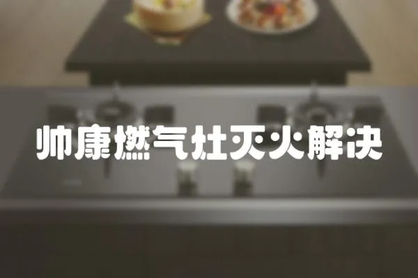 帥康燃氣灶滅火解決