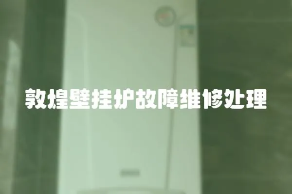 敦煌壁掛爐故障維修處理