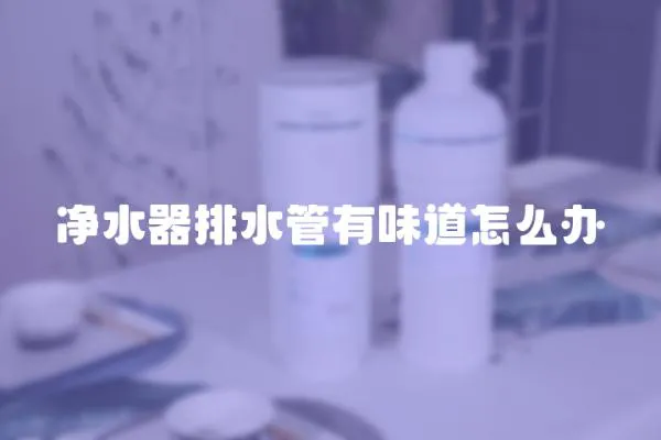 凈水器排水管有味道怎么辦
