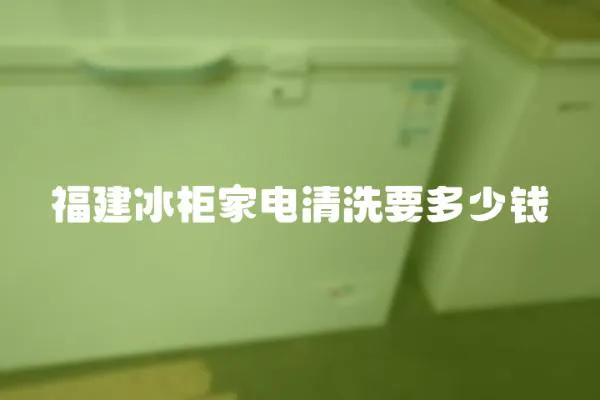 福建冰柜家電清洗要多少錢